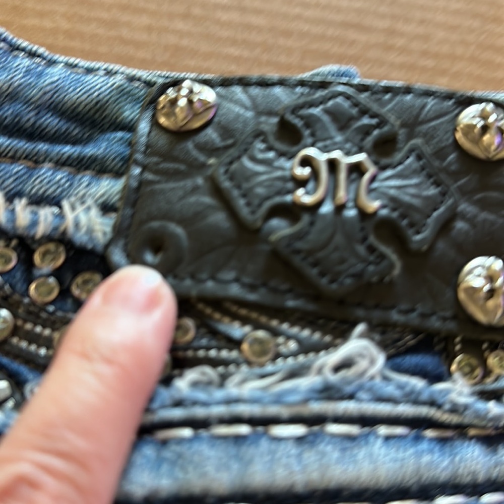 Miss me bling detail skinny denim jeans size 28 - Picture 5 of 5